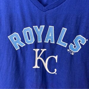 KC Royals Adam Frazier #26 Tee Fanatics Women’s Medium Royal Blue Athletics NWOT